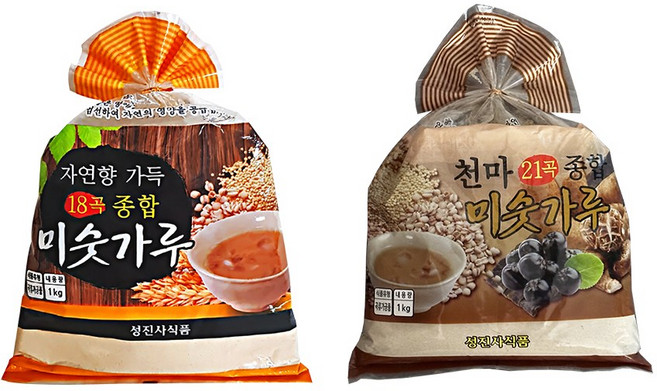 성진사 18곡미숫가루 + 천마 21곡미숫가루, 2개, 1kg