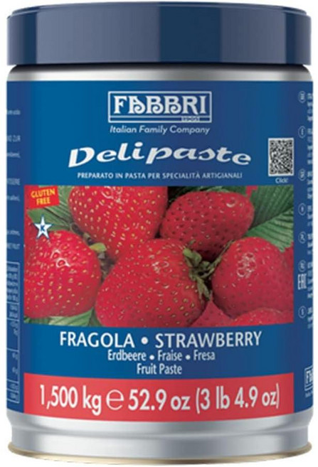 Fabbri Delipaste 파브리 델리페이스트 스트로베리 플레이버링 젤라또 아이스크림용, 1개, 1.5kg