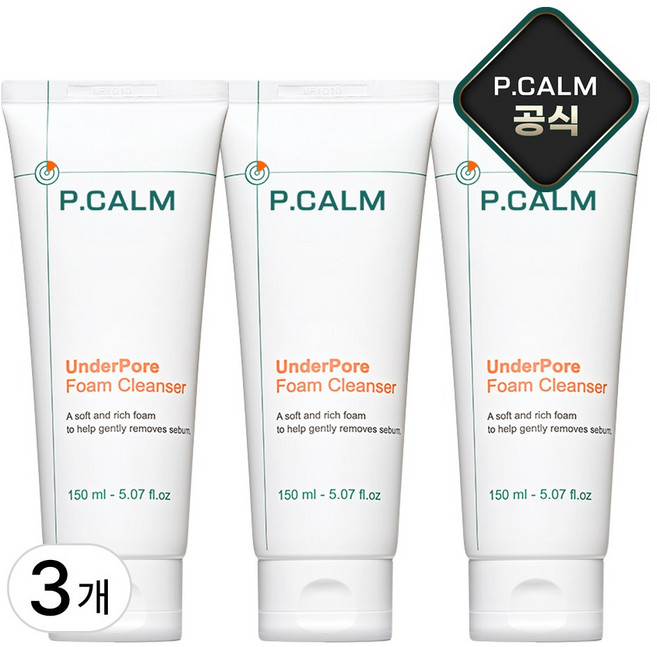 피캄 언더포어 바하 저자극 폼클렌징, 3개, 150ml