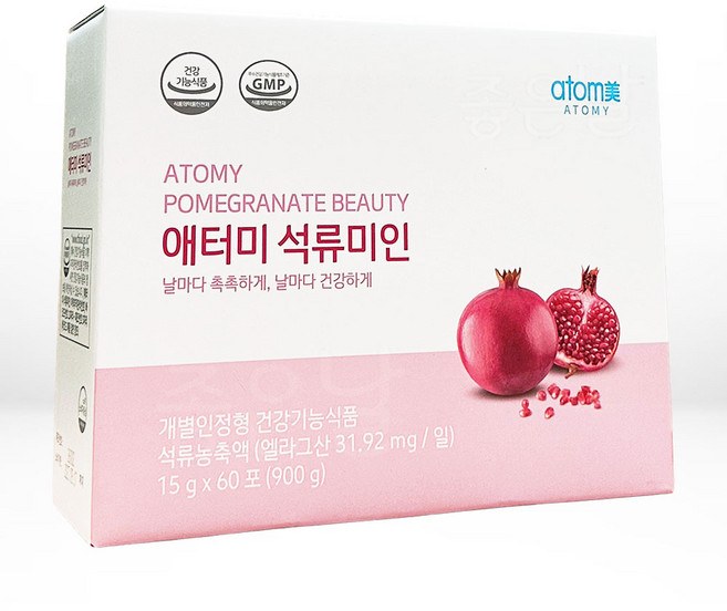 애터미 석류미인 젤리형 석류맛 (60포) + 새부리형마스크 2매, 15g, 60개