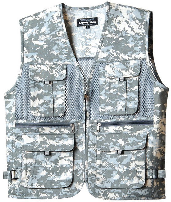경신코리아 KSK 71 작업 망사 브이넥조끼 안전조끼 밀리터리 얼룩이 단체조끼, 1개