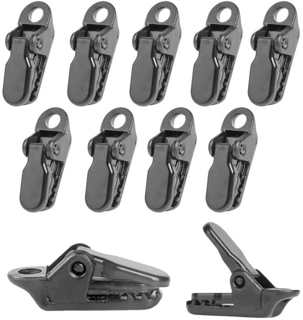 타프클립 텐트집게 이지클립 스토퍼 텐트고정클립 캠핑클립, 10개, 미니