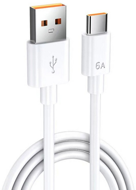 12M 고속 충전 데이터 케이블 6a 모바일 플래시 충전 케이블 모바일 Pho의 초고속 충전에 적합한 USB C 충전 케이블, 1m, Type C, 1개