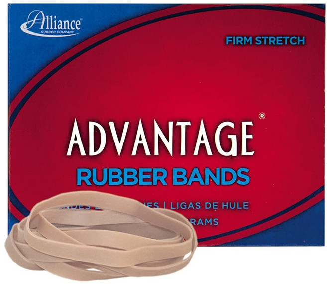 Alliance 고무 66625 어드밴티지 밴드 사이즈 #62 0.5kg 1파운드 박스에 제공 약 450개 6.4x0.6cm 2 1 2x1 4인치 초록색 1846410, 베이지
