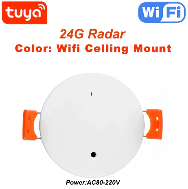 Haozee Tuya WiFi /Zigbee 인간 존재 감지기 스마트 인체 PIR 센서 레이더 마이크로파 모션, 03 24G Wifi Ceiling