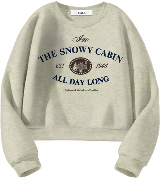 몰토벨리노 토르소 TSF 스노위케빈 세미 오버핏 크롭 맨투맨 티셔츠