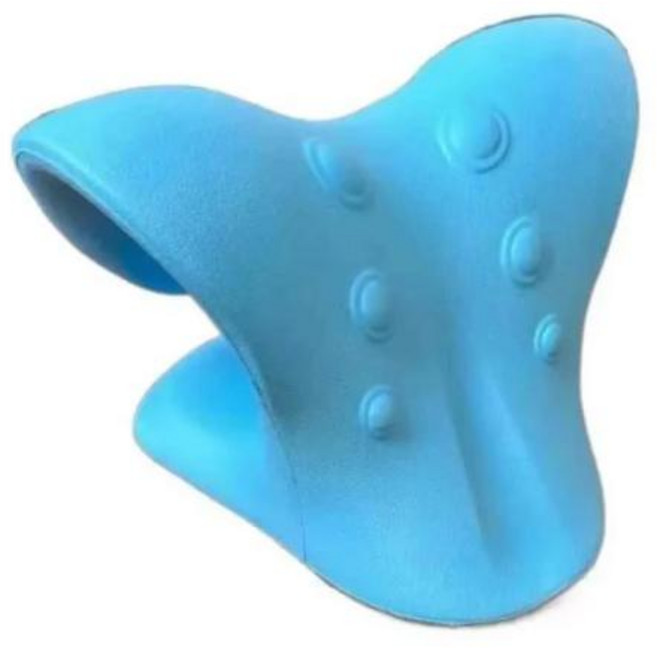 U자형 중력 지압 경추 마사지 목 및 어깨 이완, 1개, Blue