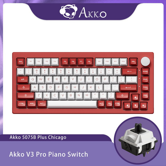 AKKO 드라큘라 기계식 2.4GHZ 스왑 핫 5075B 가능 키보드 V2 PLUS RGB 모드 C USB BT 75 무선 5.0 게이밍 타입 멀티, go