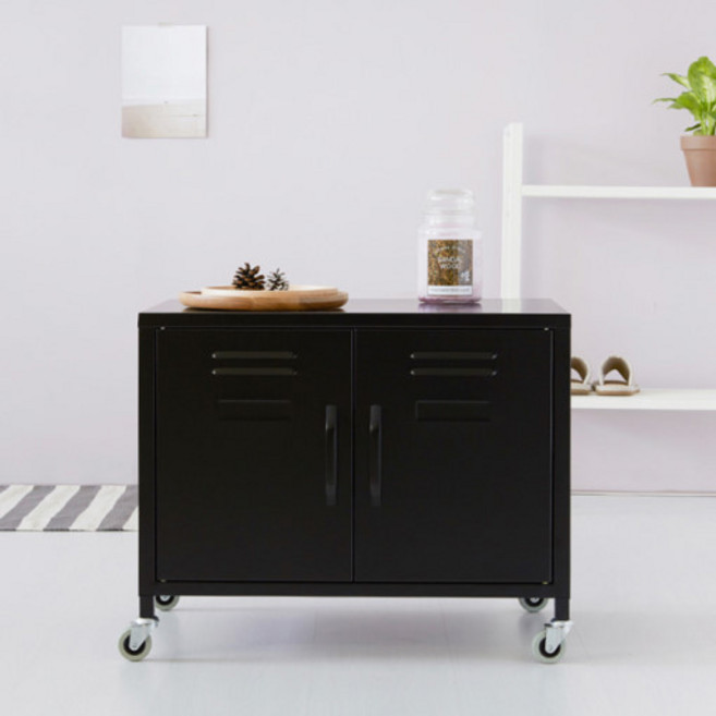 마켓비 MKB 캐비넷 이동형 양문 수납장 600490, 민트