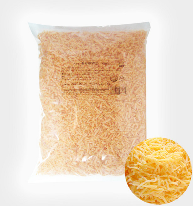 썬리취 펜시 체다 치즈(100%)2kg(눈꽃 모짜렐라 피자), 2kg, 1개