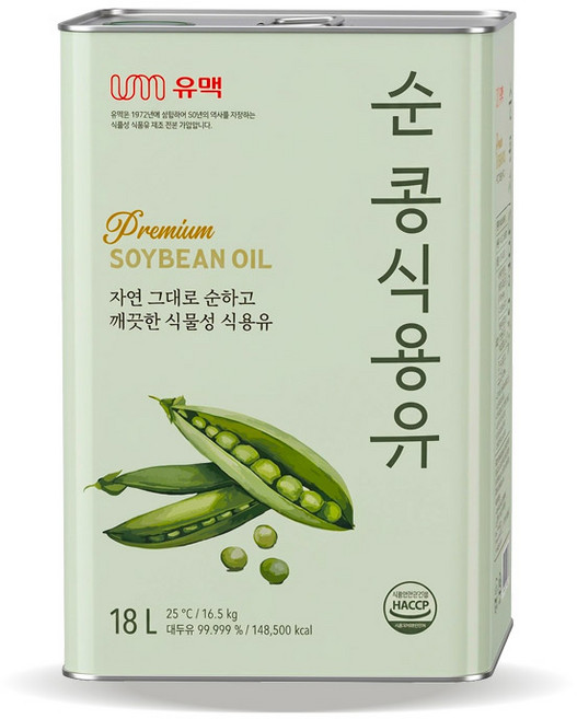 유맥 순 콩식용유 18L 업소용 대용량 식용유, 1개