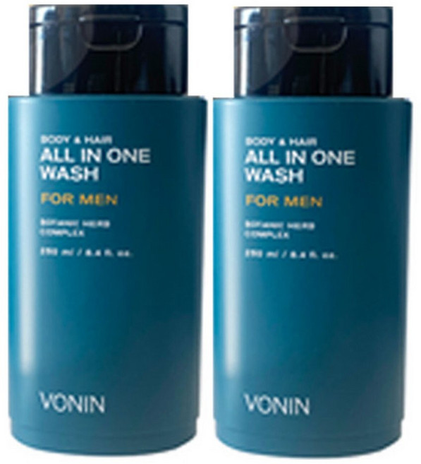 보닌 바디 앤 헤어 올인원 워시 250mlx2개 /배송 dv, 2개, 250ml
