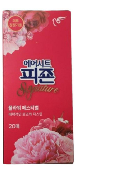 피죤 스타일러 향기시트 에어시트 플라워페스티벌, 20매, 5개