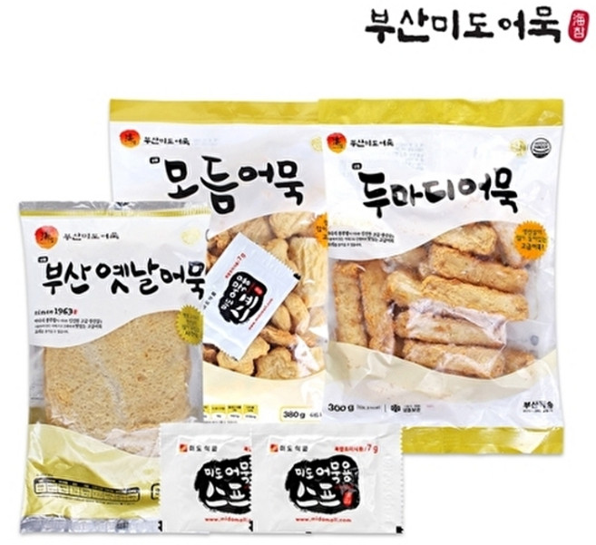 미도식품 미도어묵 3종 세트 + 어묵용 스프 2개, 1개