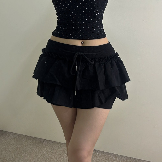 VANANA2 국내생산 캉캉 밴딩 치마바지