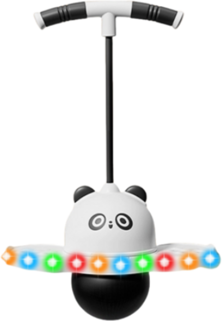 어린이 균형잡기훈련 LED스카이콩콩 점핑보드, 업그레이드LED블랙판다, 1개