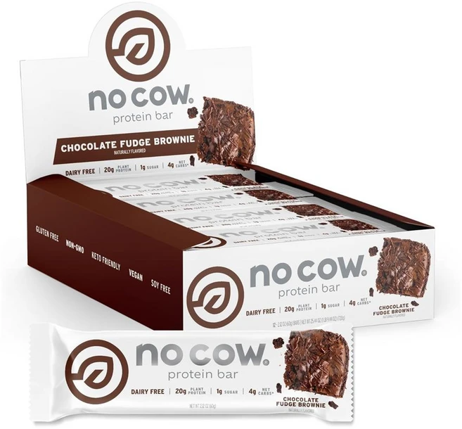 No Cow 노 카우 초콜릿 퍼지 브라우니 프로틴 바, 12개 - 쿠팡