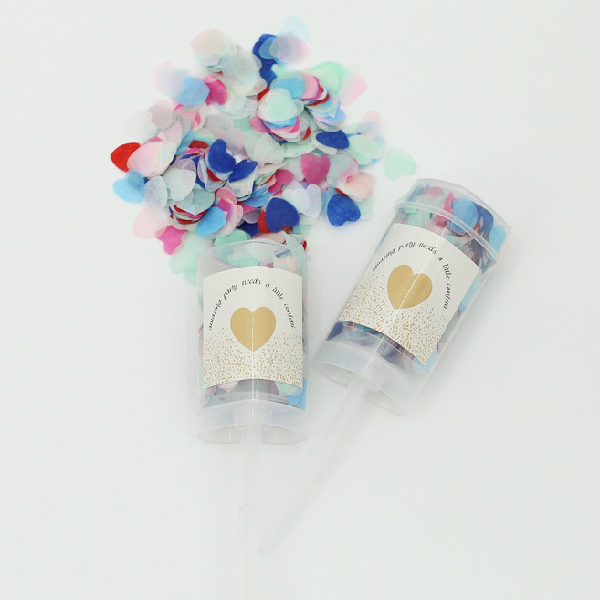 파티지엥 콘페티 컨페티 종이 결혼식 꽃가루 조화 장미 꽃잎, (팝)15.믹스 하트팝-25g