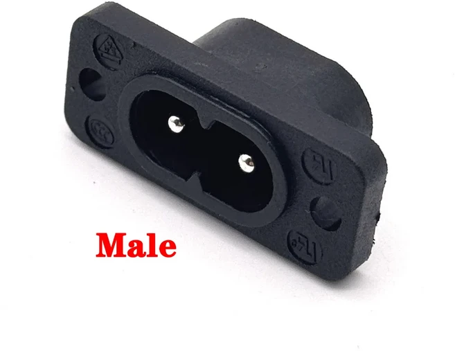 암수 플러그 전원 콘센트 내장 전기 커넥터 AC 2.5A 250V 3515mm 35mm x C7 C8 1 개 3 개, 03 2pcs, 01 Male