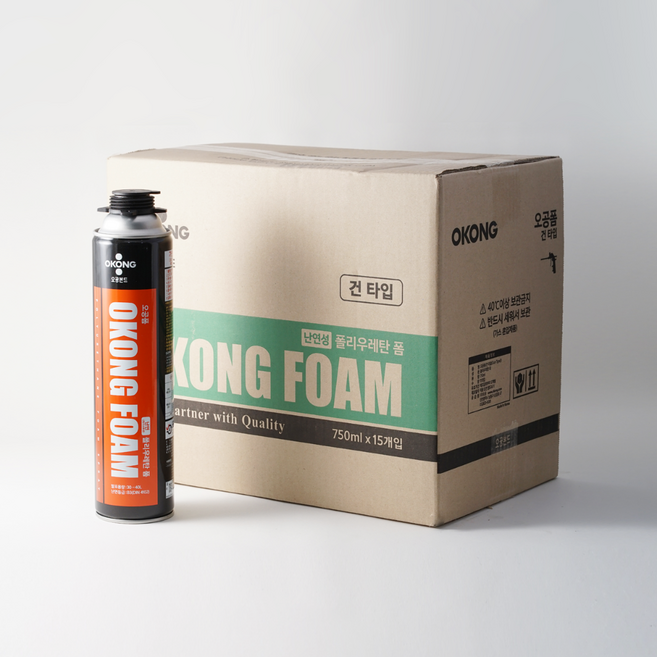 오공 국내산 충진보수 폴리우레탄폼 우레탄폼 건용, 15개