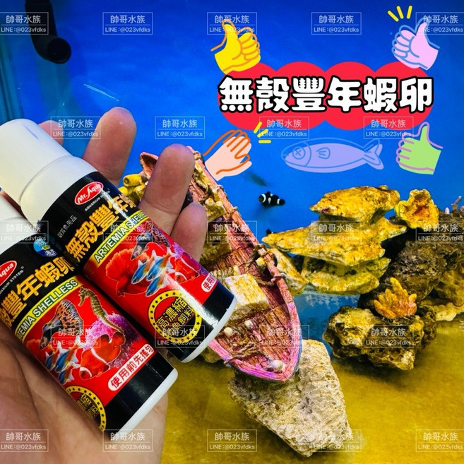 MR.AQUA 水族先生 高濃縮無殼豐年蝦卵 70ml 豐年蝦卵 魚飼料, 1個