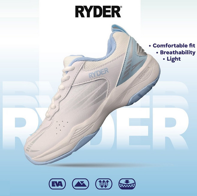 라이더 배드민턴화 화이트 스카이 블루 2025RBS-6 배구 실내 운동화 인도어 슈즈