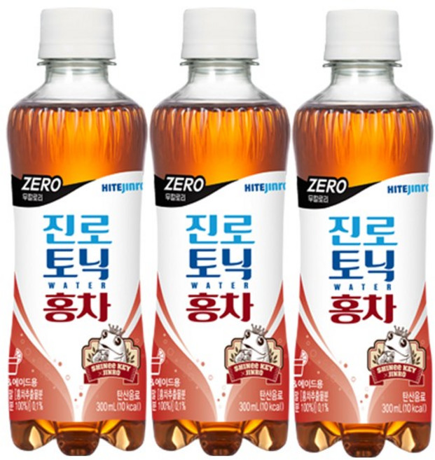 진로 토닉 워터 홍차 제로 칼로리, 300ml, 20개