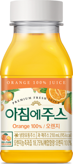 아침에주스 오렌지, 13개, 210ml