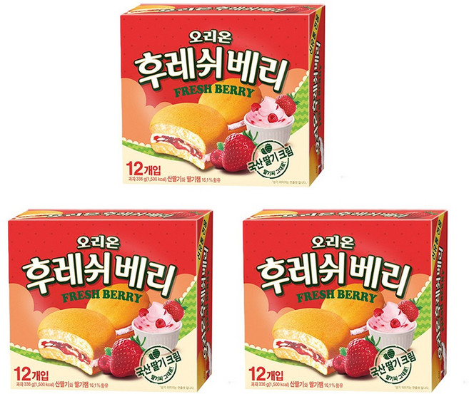 후레쉬베리 딸기, 336g, 3개