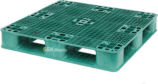 SK플라스틱 프라스틱 파렛트 수출용 경량용 중량용파렛트 지게차 핸드카, 14.중량용1100x1100x150녹색 19k