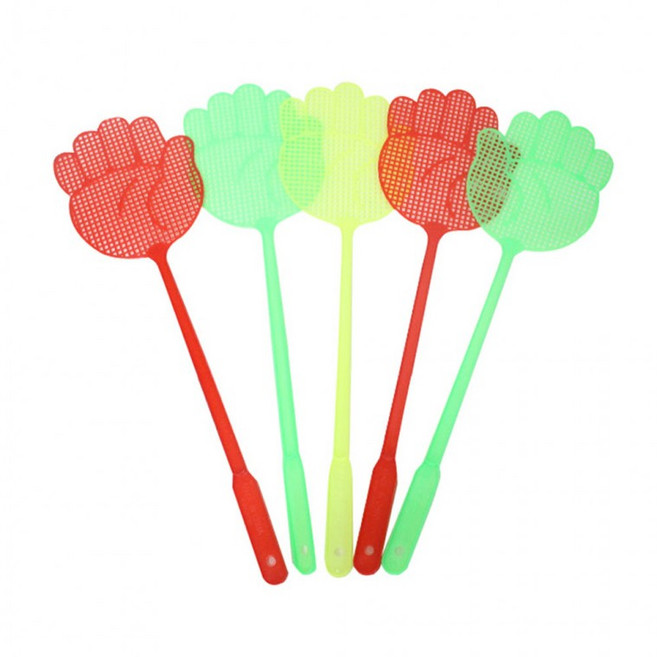 지니홀딩스 손바닥 파리채 5P 모기채 미니파리채 미니모기채 색상랜덤, 5개