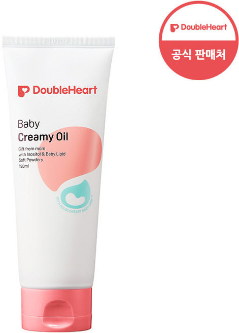 더블하트 베이비 크리미오일 소프트파우더리향 150ml, 1개