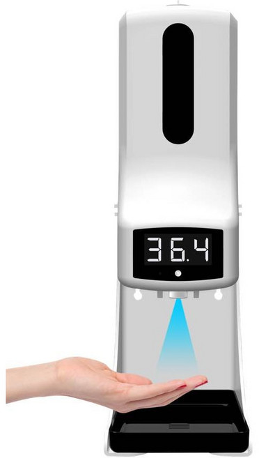 K9 PRO 젤타입 액체 겸용 한국어지원 비접촉 자동 적외선 온도측정 손소독 올인원 디스펜서, K9 PRO기본구성 +1000ML소독제, 1개