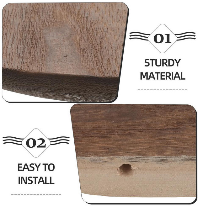 나무 플로팅 선반 벽걸이형 수납 욕실 침실 주방 잡화 정리함 북유럽 스타일, 08 블랙 100x20