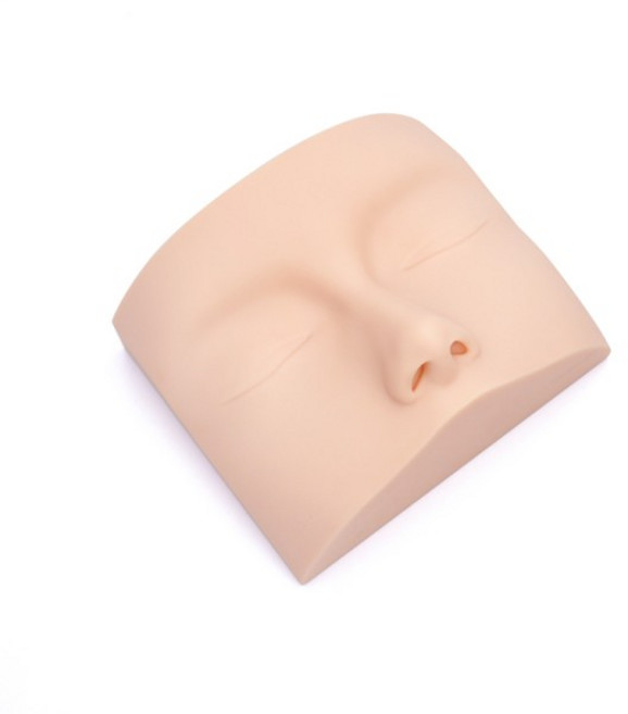 메이크업 도구 눈썹 속눈썹 훈련 헤드 몰드 다기능 마네킹 실리콘 연습 하프 페이스 몰드 1 개, 1개