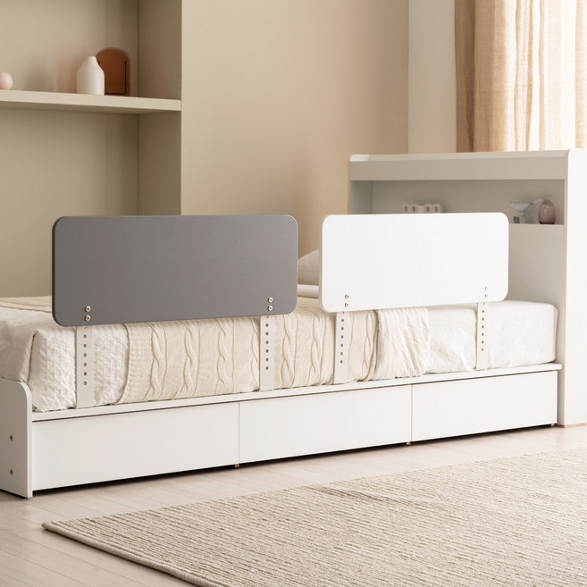 젠티스 국산 어린이 침대 안전가드 낙상방지 무지 일반브래킷, 무지 화이트