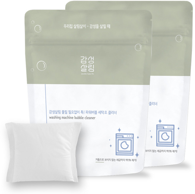 한번에 톡! 찬물에 바로 녹는 감성살림 파워버블 세탁조 클리너, 100g, 24개