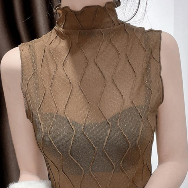 현혜가 망사 반폴라 베스트 레이스 가짜 칼라