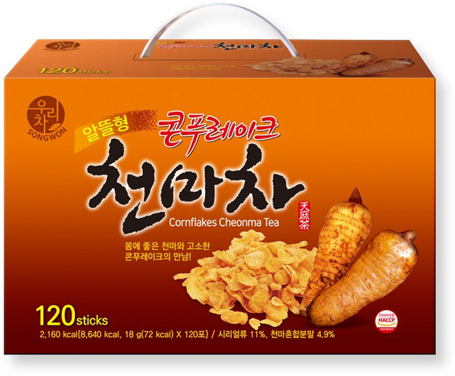 우리차 송원 콘푸레이크 천마차, 18g, 120개입, 1개