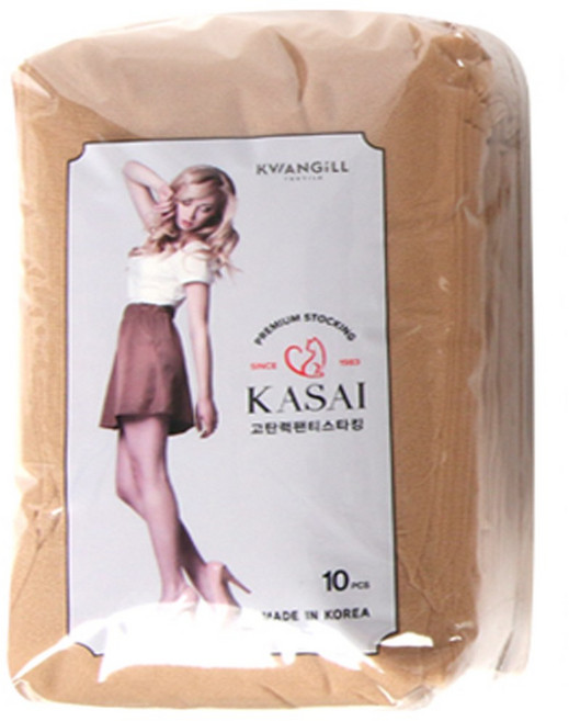 준 컴퍼니 국산 여성 20D 고탄력 벌크 학생 팬티 스타킹 10매