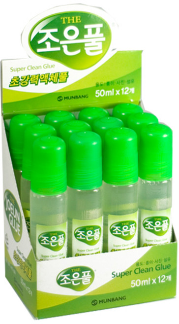 (조은풀) 물풀 50ml 액체풀 투명풀 문방사, 12개, 50g