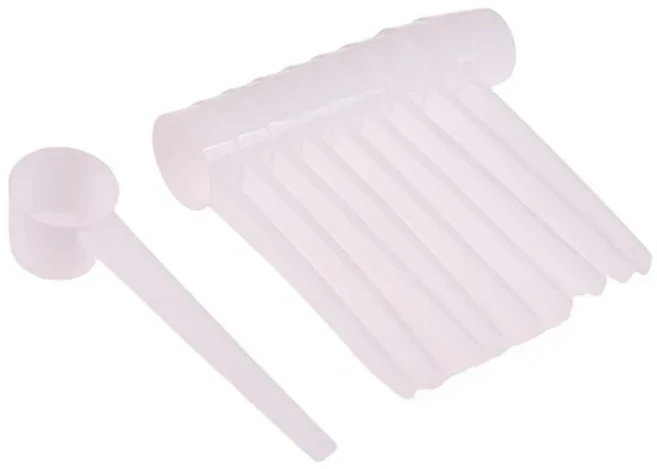 10Pcs 5g 측정 숟가락 커피 단백질 우유 분말 국자 홈 주방 가제트 DIY 플라스틱, 1개