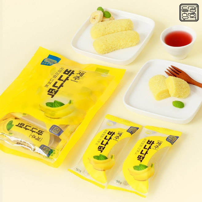 기타 [달광상회] 진짜 제주 바나나떡 찹쌀떡 800g, 1개
