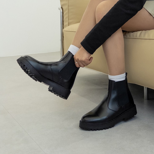 위드스텝스 남자 첼시레인부츠 키높이 여성워커 국산