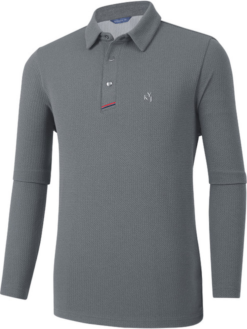 [김영주골프] 남성 긴팔 카라 티셔츠_골프 스판 미드시즌