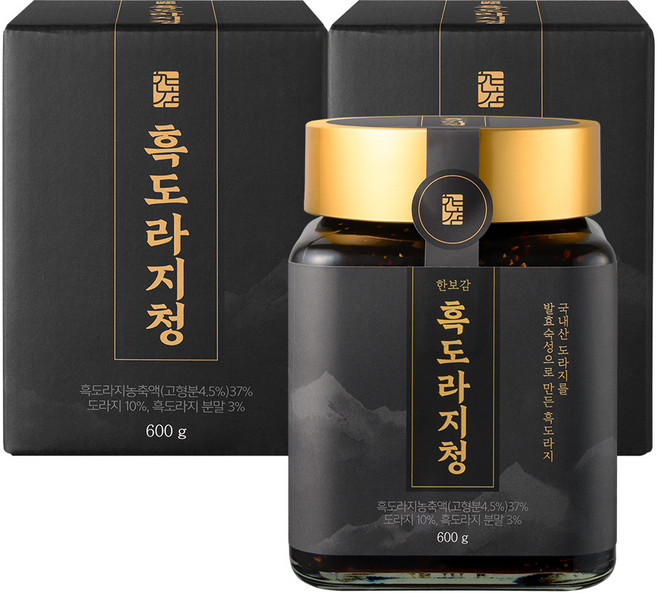 한보감 흑도라지청, 2개, 1개입, 600g