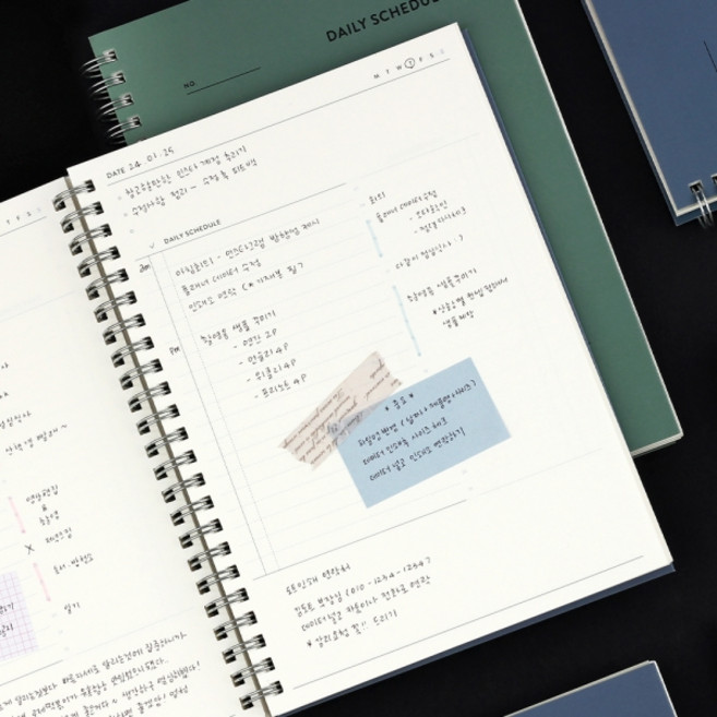 업무용 스케줄러 1일 1페이지 데일리 스터디 플래너 만년형, 01 내추럴 크림