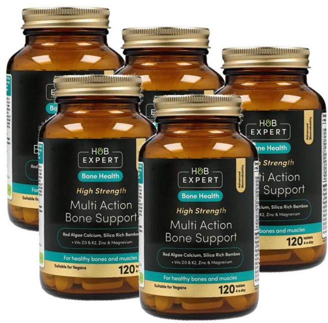 홀랜드앤바렛 멀티 액션 본 서포트 칼슘 마그네슘 아연 Holland & Barrett Multi Action Bone Support, 5개, 120정