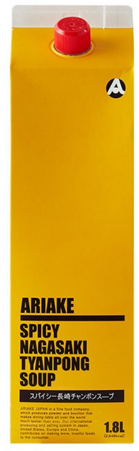 아리아케 스파이시 나가사끼짬뽕스프 1.8L 매운짬뽕, 2개