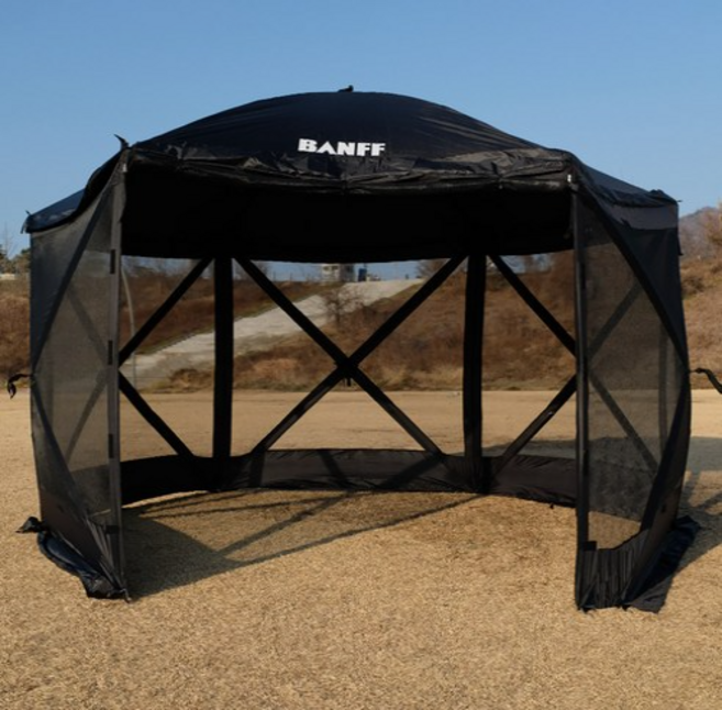 밴프 원터치 육각스크린텐트, 검정